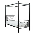 Black Twin Canopy Bed Q9213