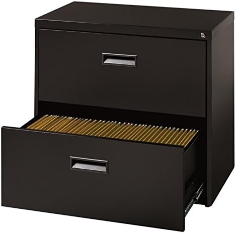 Black 2 Drawer Lateral File Cabinet M528