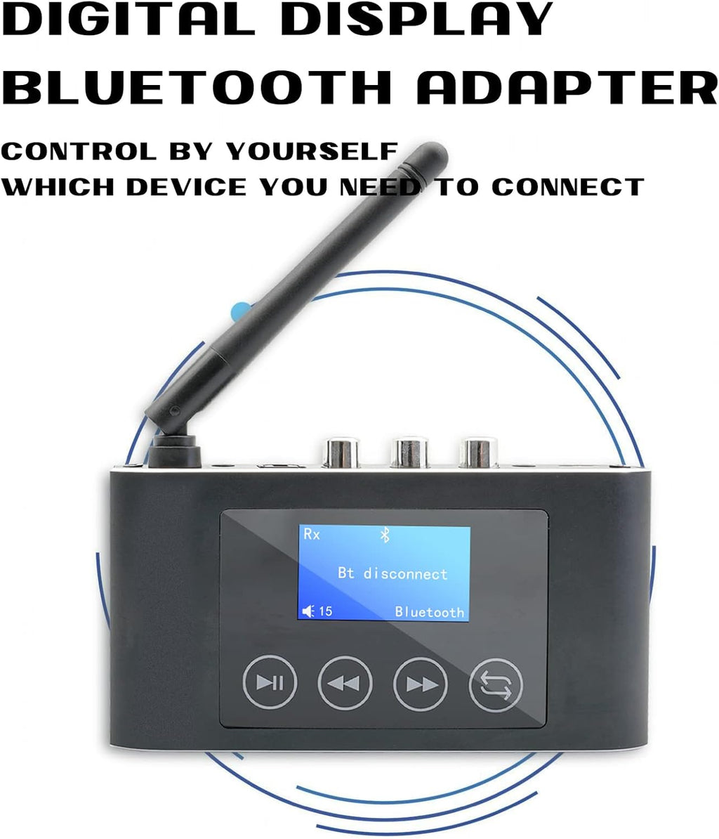 Bluetooth 5.1 Transmitter Receiver with Screen, Optical RCA AUX B593871