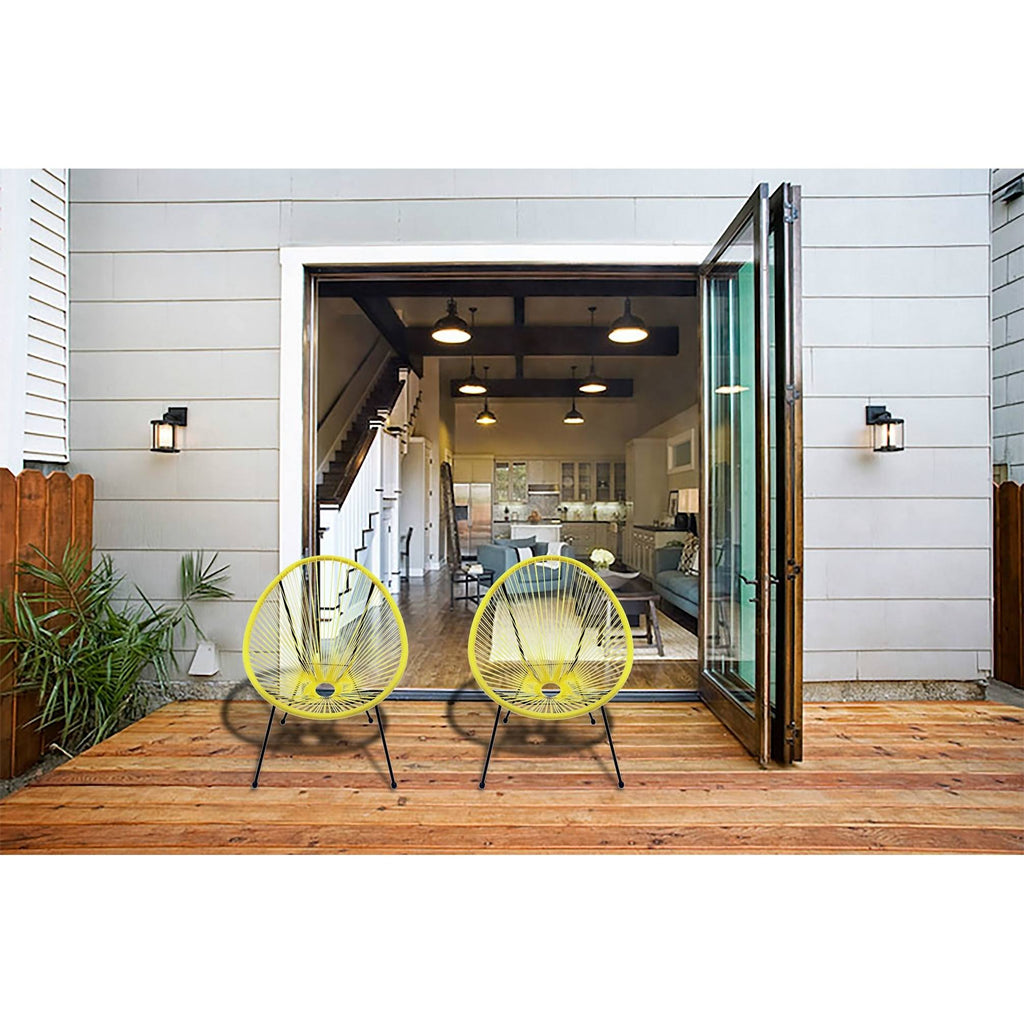 Light Weight Woven Basket Patio Chair with Table 2pc Grey P1639