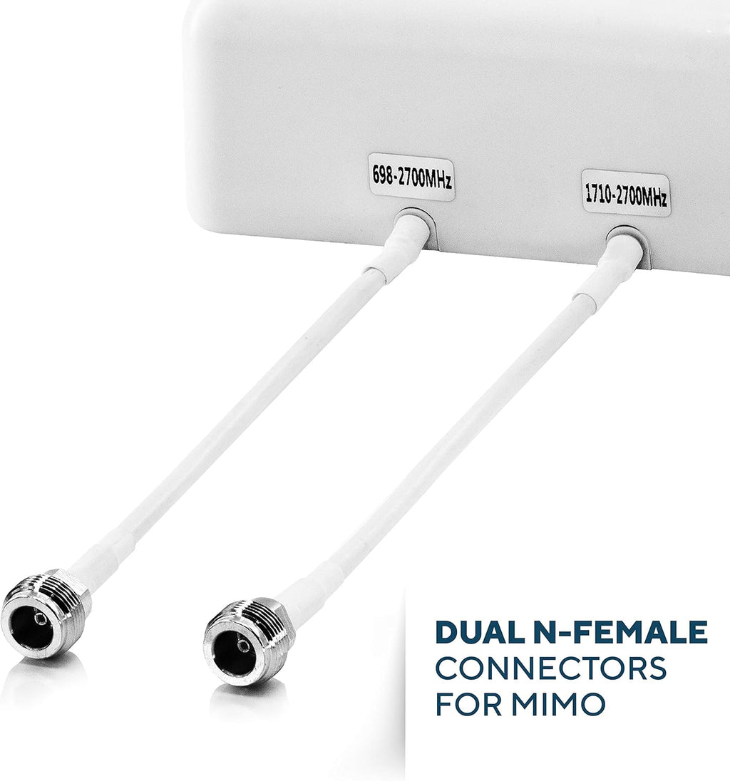 4G LTE Wide Band MIMO Panel Antenna Kit with SMA Adapters I444343