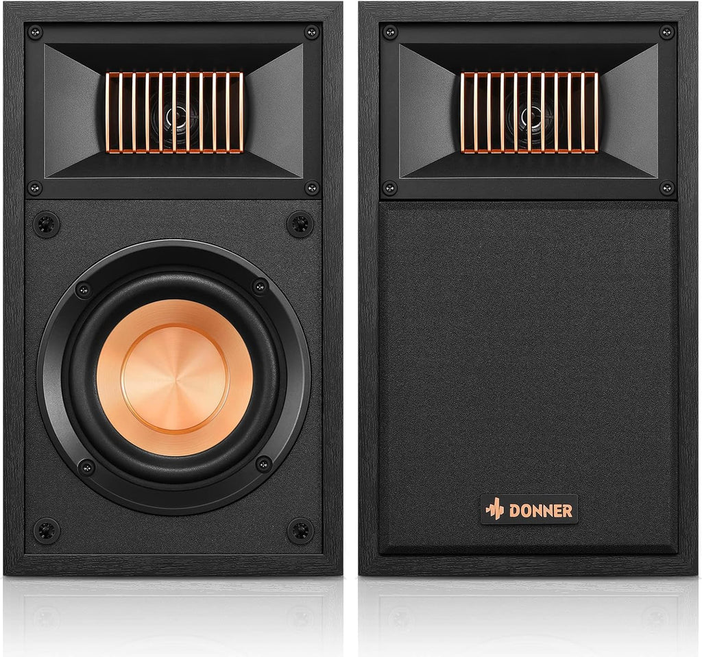 Passive Bookshelf Speakers 4 inch 2.0 Stereo Pair Black P49288