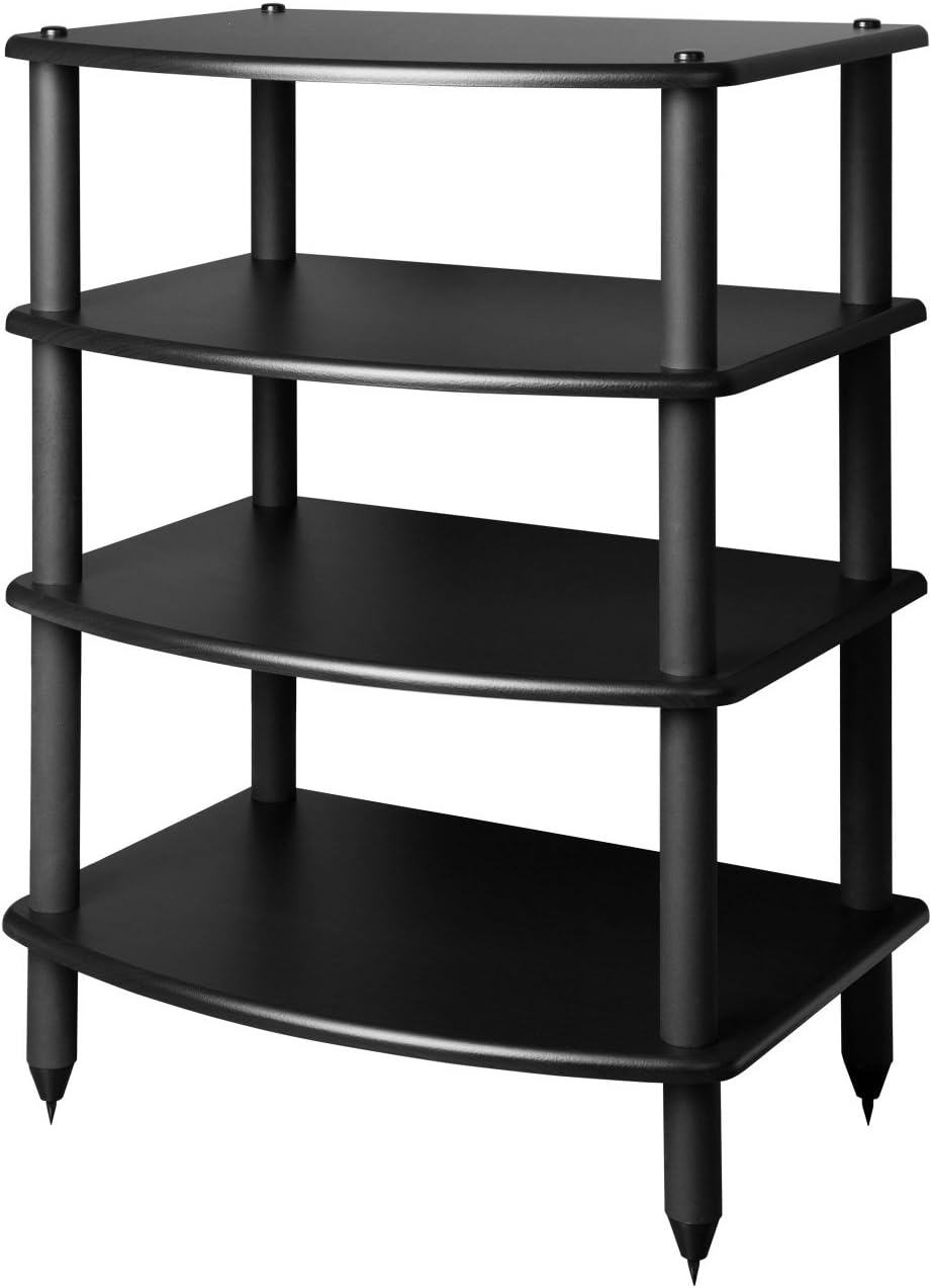 Black Five Shelf Audio Rack Media Stand M19884