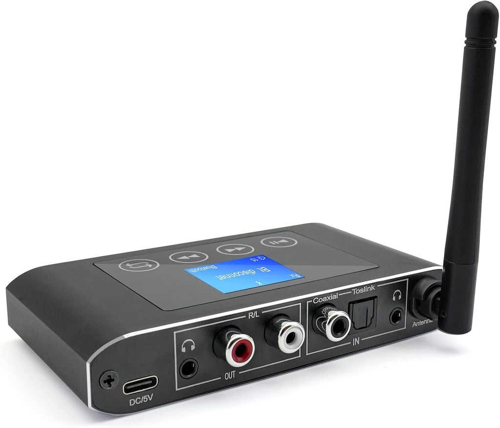 Bluetooth 5.1 Transmitter Receiver with Screen, Optical RCA AUX B593871