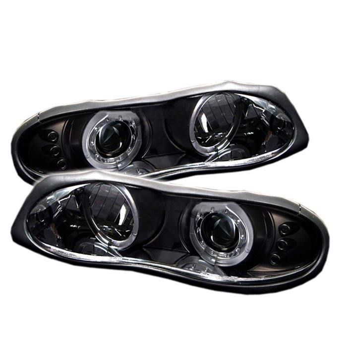 Black LED Halo Projector Headlights O42054