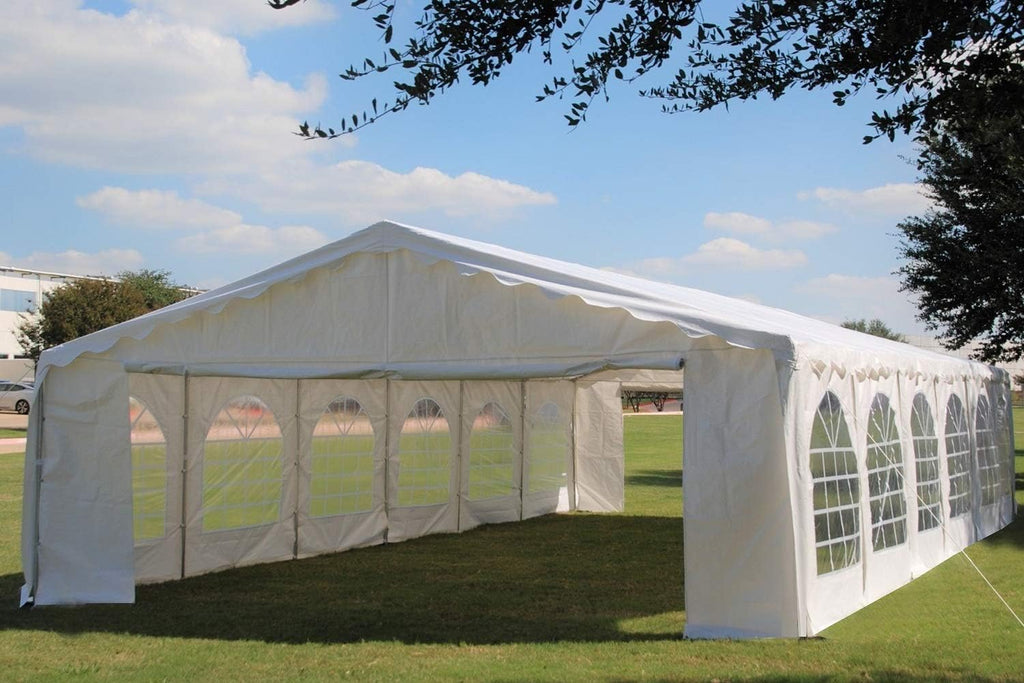 White 20'x20' Outdoor Party Tent Canopy Shelter Q63084