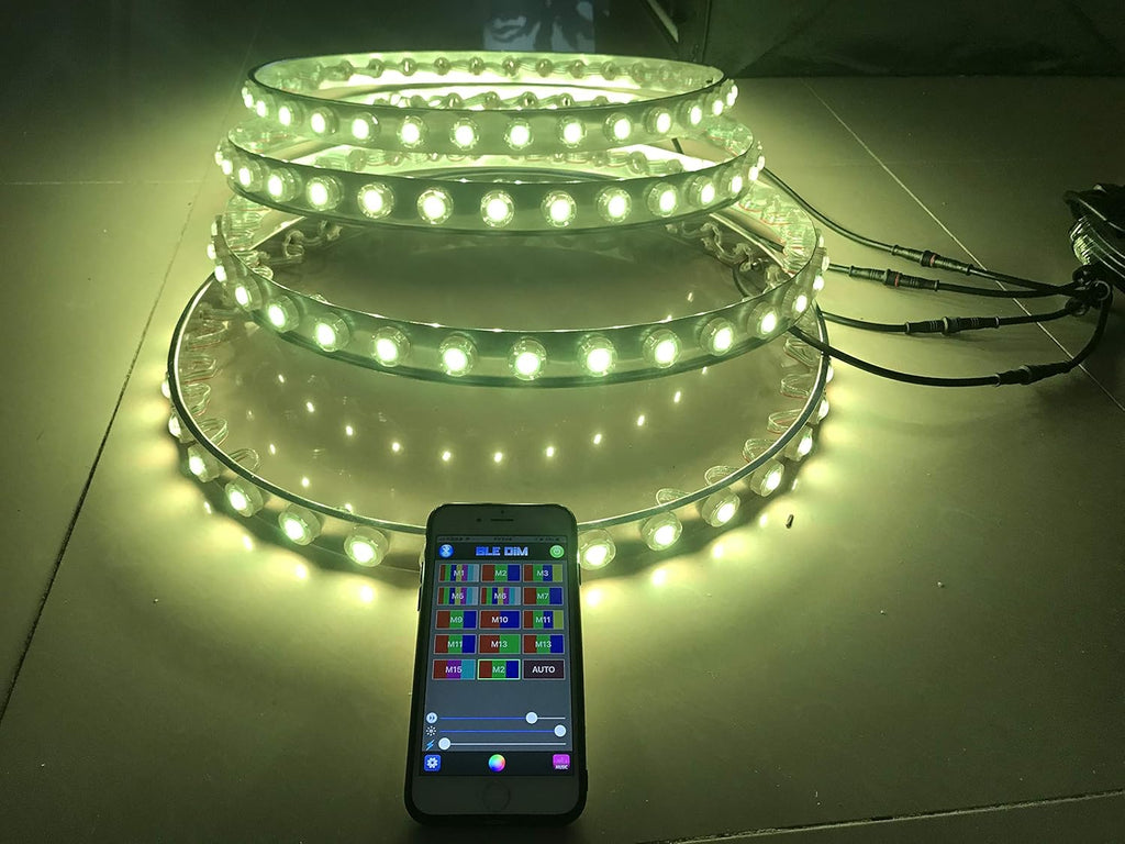15.5'' RGB IP68 Waterproof LED Wheel Ring Lights X42842