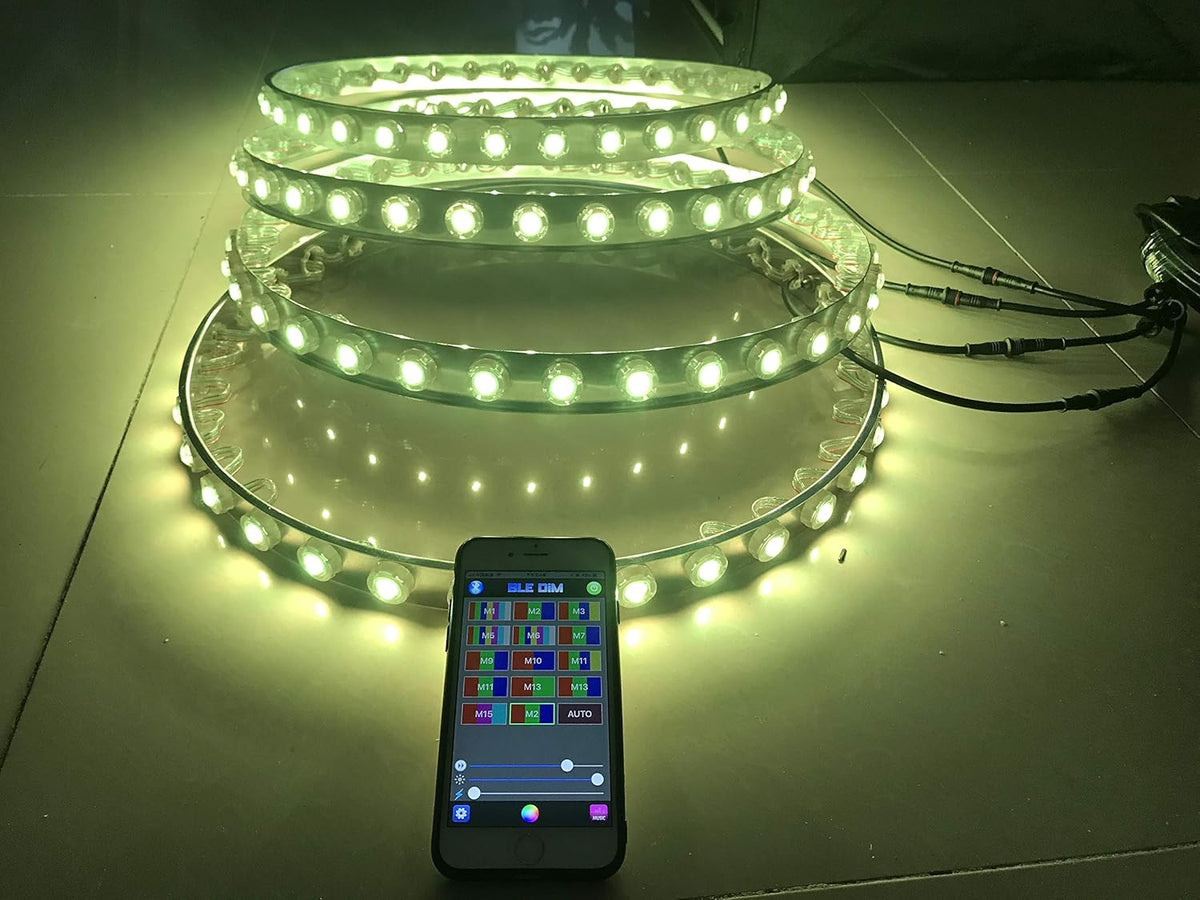 15.5'' RGB IP68 Waterproof LED Wheel Ring Lights X42842