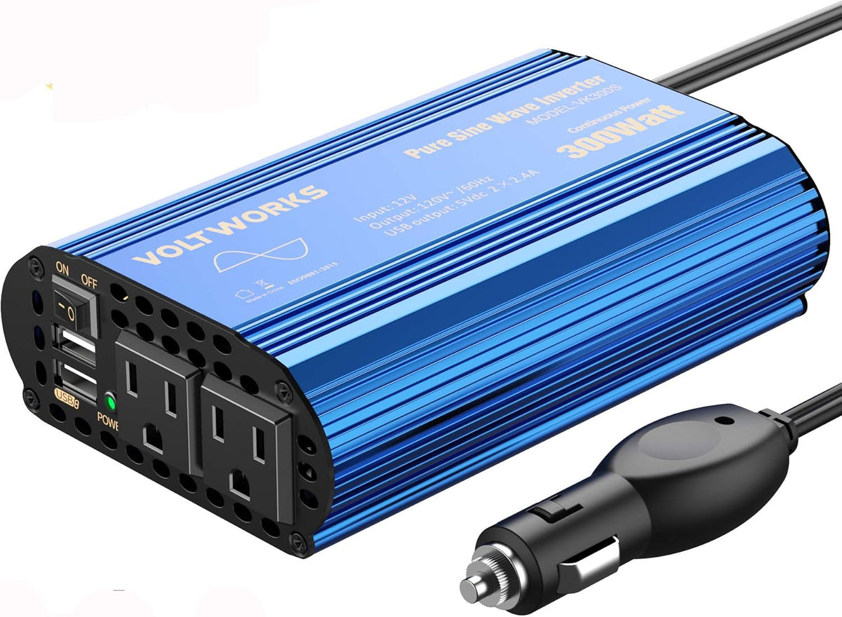 600 Watts Pure Sine Wave Power Inverter DC 12V to AC 110V 120V with USB Port & LCD Display Z263886