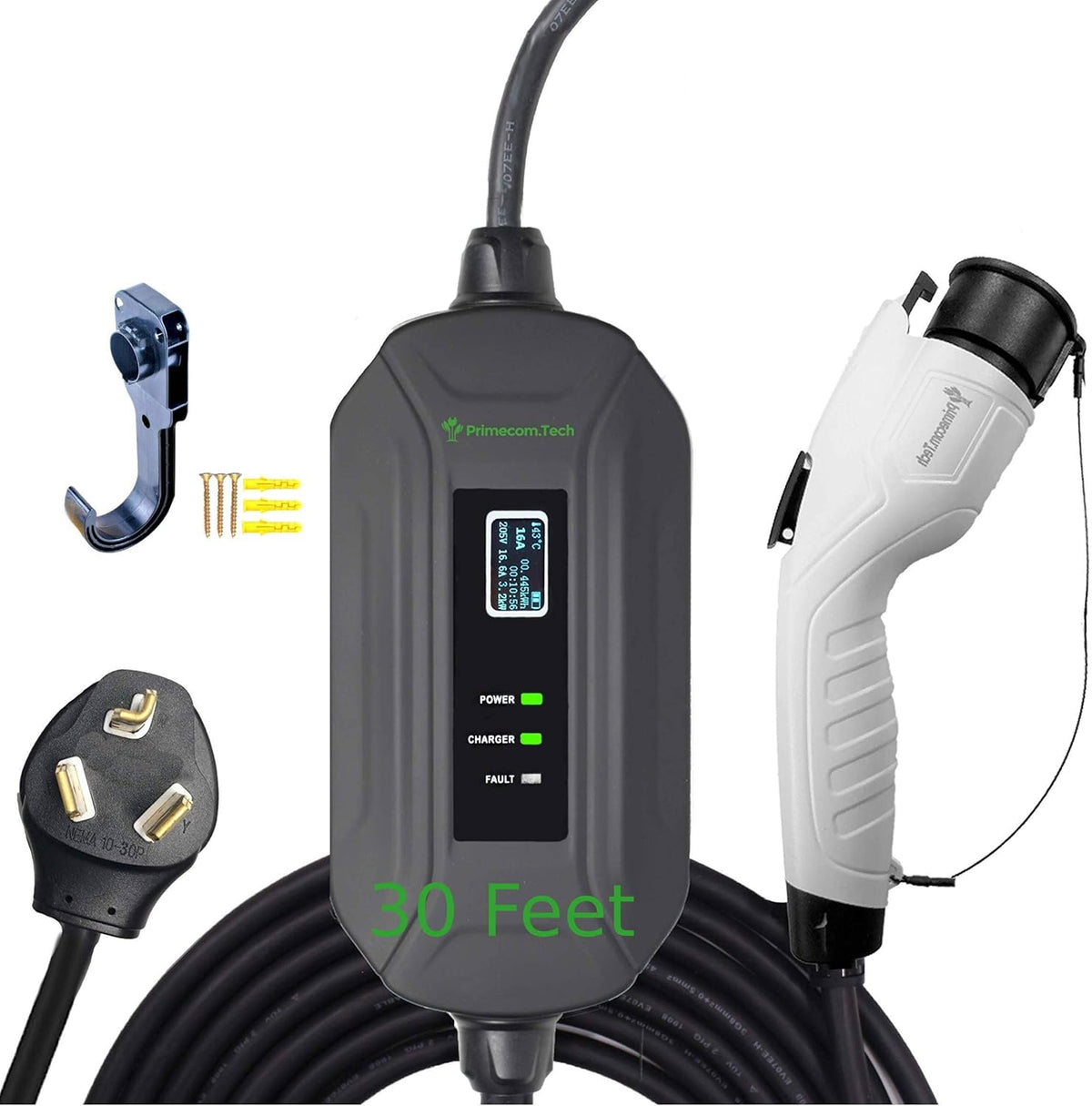 Level 2 EV Charger 220/240V 16A Portable EVSE Charging Cable D364