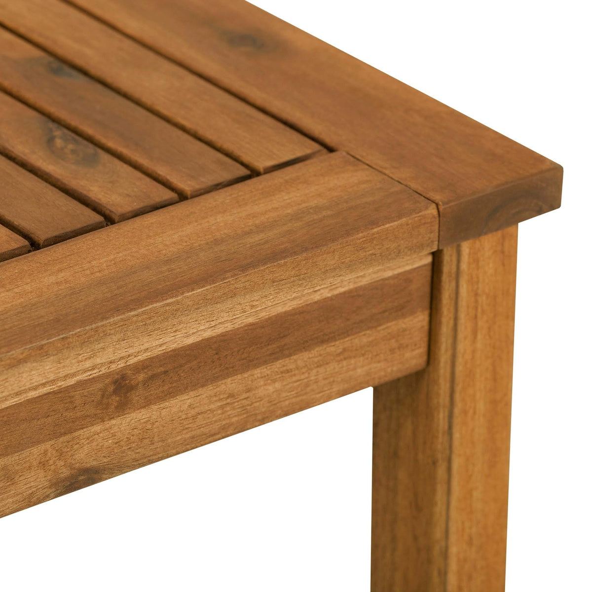 Brown 3-Piece Acacia Outdoor Chairs and Side Table Set D5084