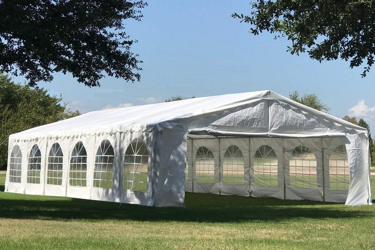 White 20'x20' Outdoor Party Tent Canopy Shelter Q63084