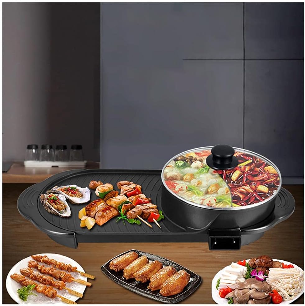 Hot Pot with Grill 2 IN 1, 1500W, Capacity for 3-4 People Y795820