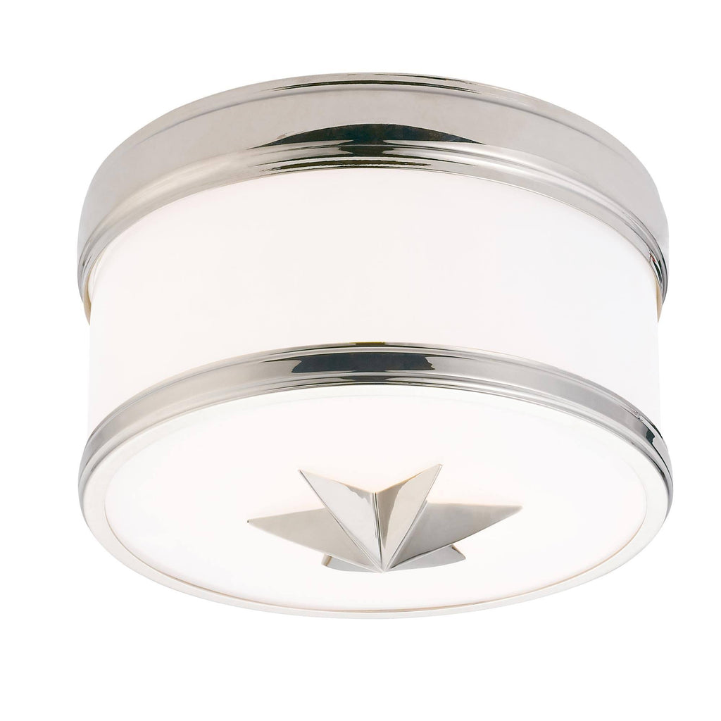 1 Light Polished Nickel Flush Mount Q162