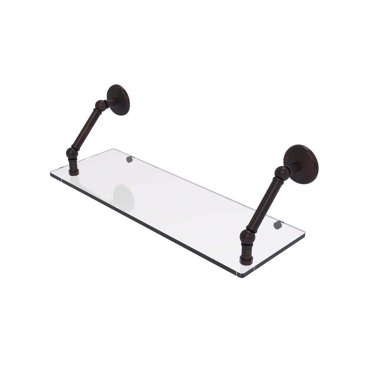 30 inch Floating Glass Shelf Satin Chrome L822024