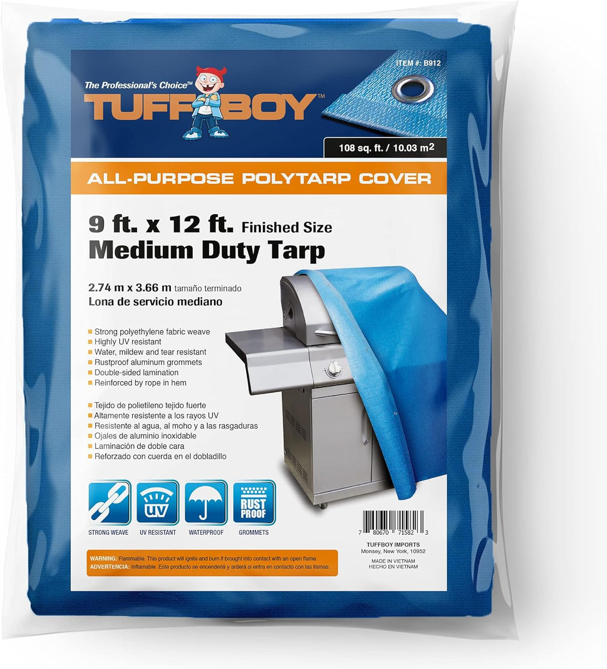 20x30 ft Heavy Duty Waterproof UV Resistant Tarp Cover B86565