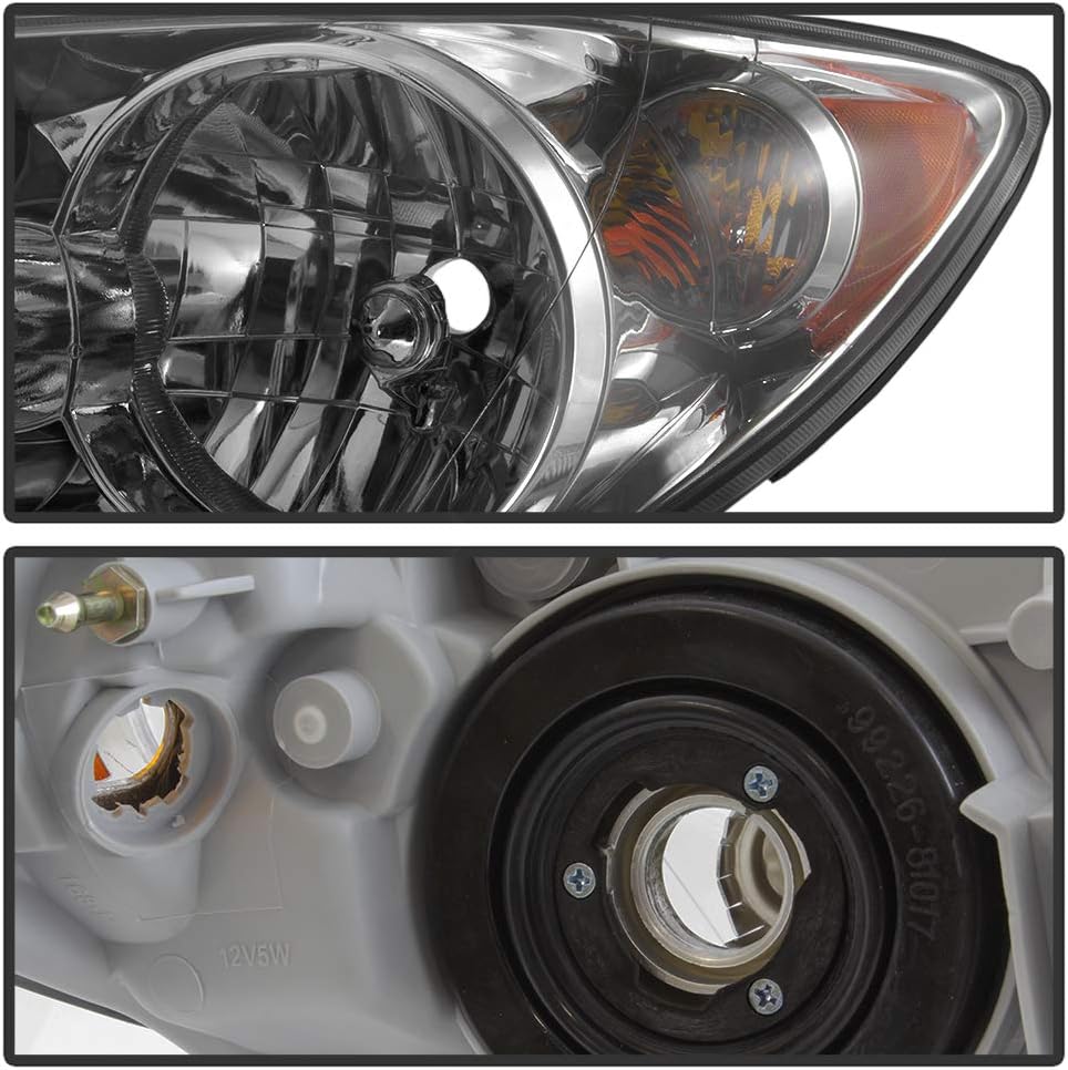 Chrome Headlights Pair Replacement Driver + Passenger Side D5973