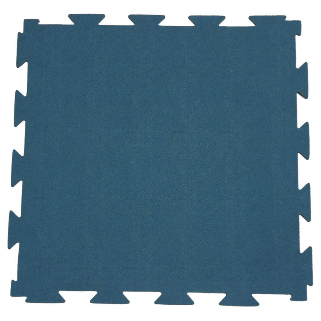 Blue 1/4 in Interlocking Rubber Flooring Tiles 5 Pack U67613