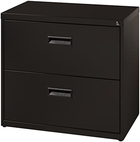 Black 2 Drawer Lateral File Cabinet M528