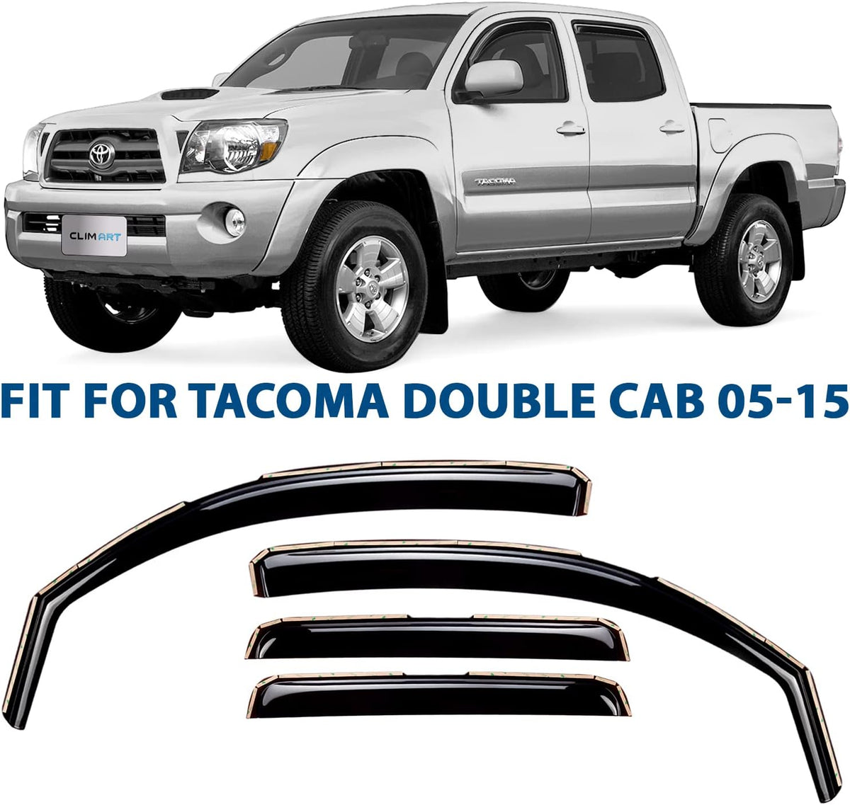 Dark Smoke Window Deflectors 4 pcs M85225