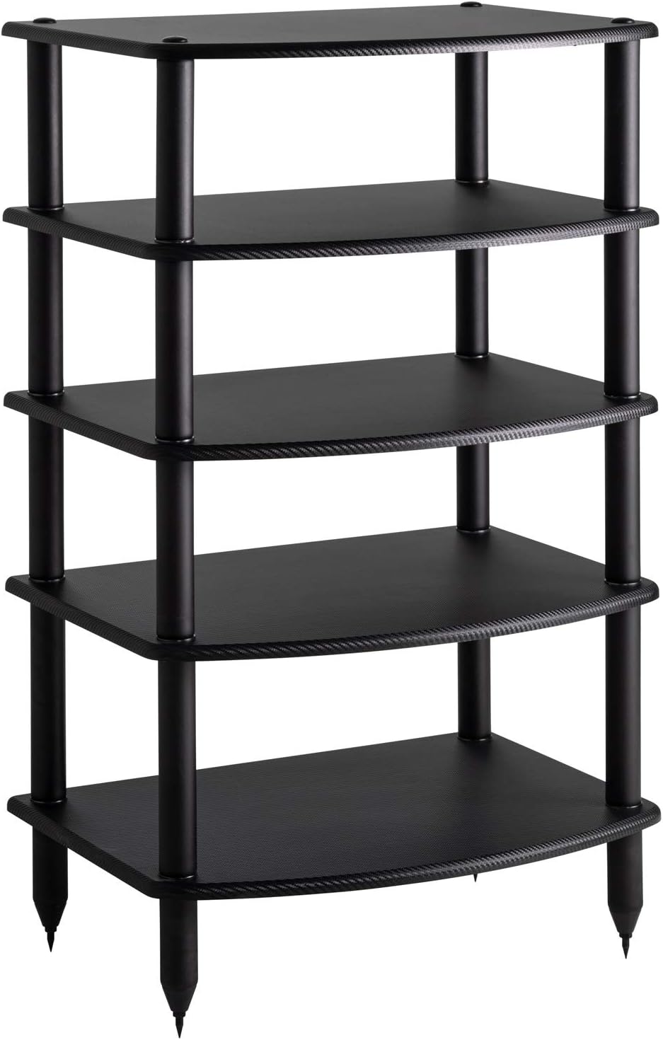 Black Five Shelf Audio Rack Media Stand M19884