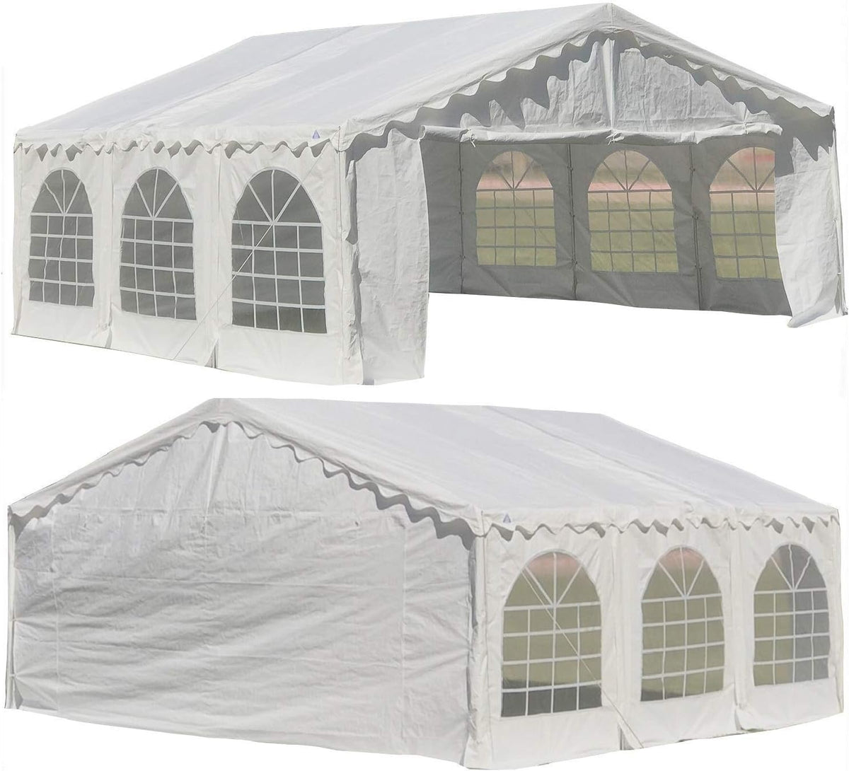White 20'x20' Outdoor Party Tent Canopy Shelter Q63084