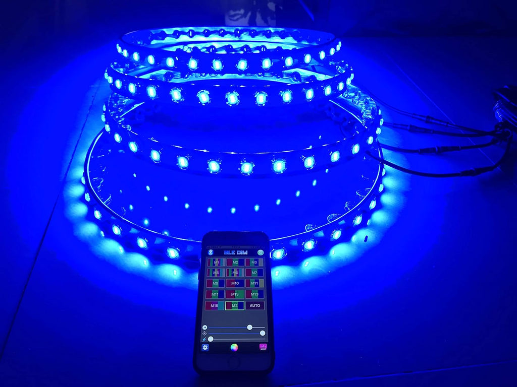 15.5'' RGB IP68 Waterproof LED Wheel Ring Lights X42842