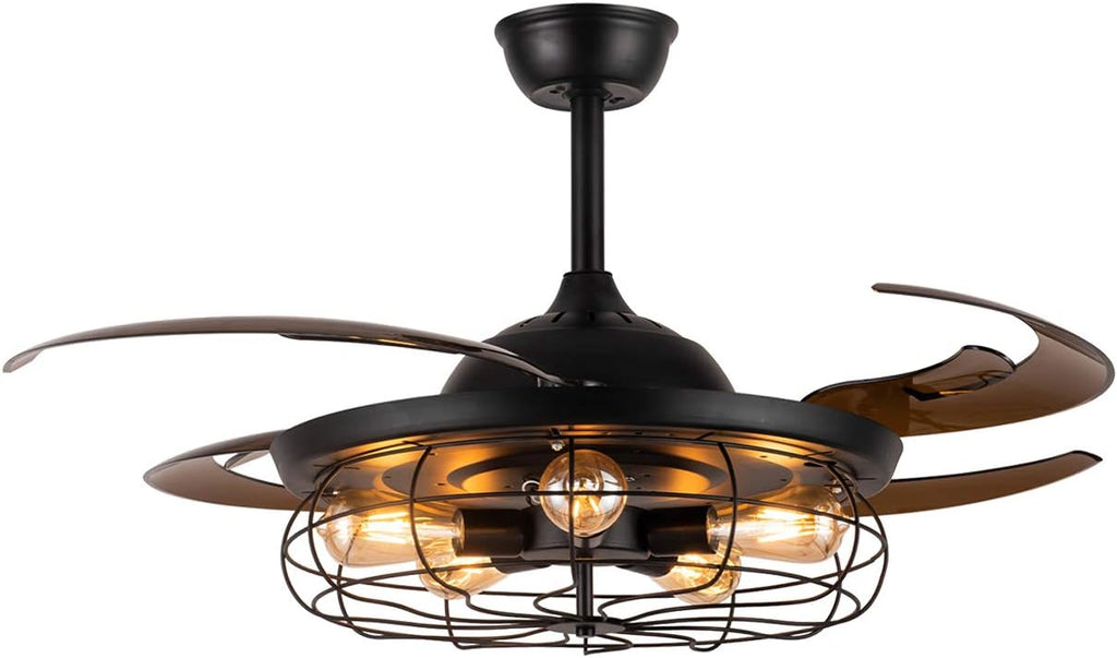 Black Reverse Ceiling Fan with Remote B947933