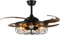 Black Reverse Ceiling Fan with Remote B947933
