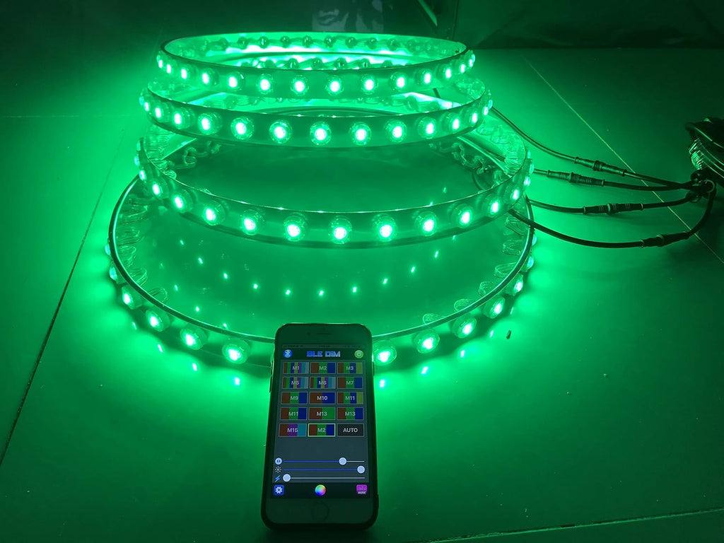 15.5'' RGB IP68 Waterproof LED Wheel Ring Lights X42842