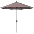 9 ft. Stone Black Aluminum Tilt Crank Lift Patio Umbrella X303441