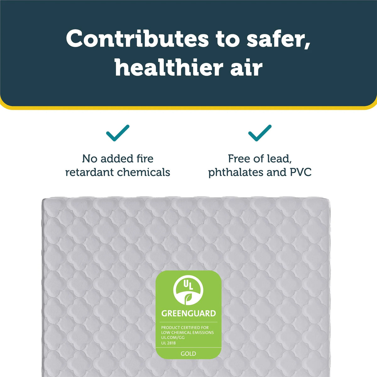 2-in-1 Antimicrobial Crib & Toddler Mattress M6519