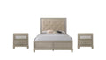 Champagne Finish Tufted 3pc Full Size Bedroom Set X6384