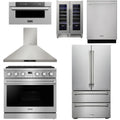36 Gas Range, Range Hood, Refrigerator, Dishwasher, Microwave and Wine Cooler T6428