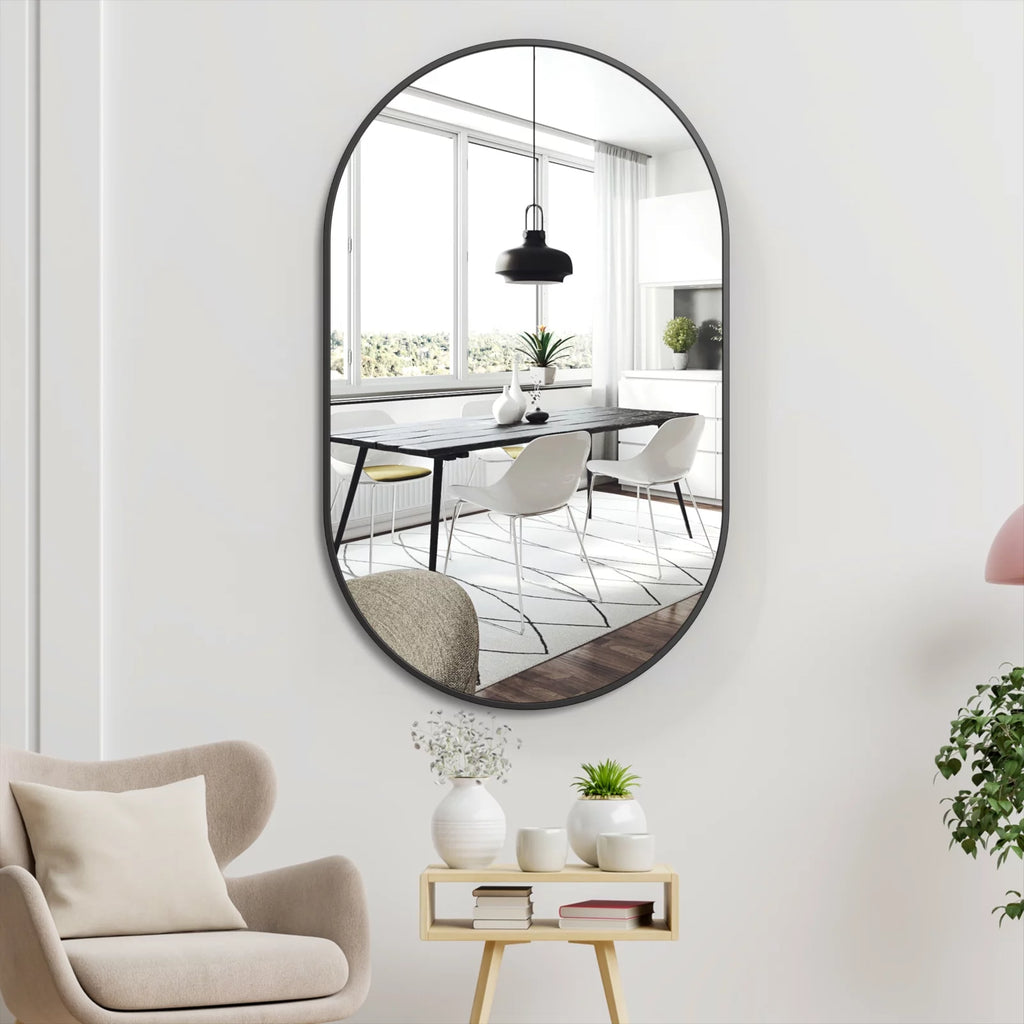 Oval Wall Mirror 30"x20" with Frame T352554
