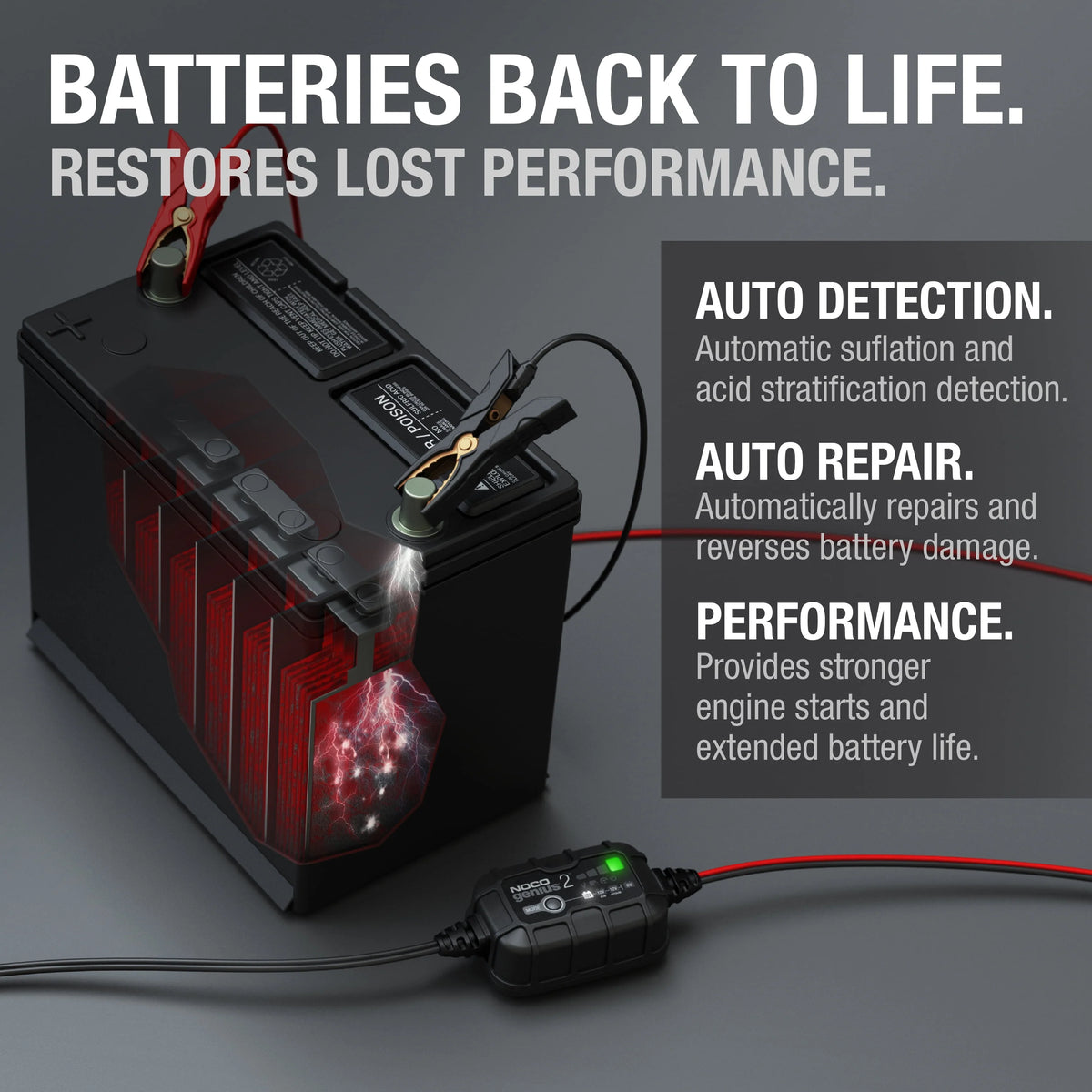 6V/12V 2A Smart Battery Charger and Maintainer D25122