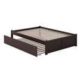 Full Platform Bed with Trundle Bed in Espresso N7828