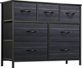 7 Drawer Fabric Dresser with Wooden Top Q8168