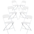 White Plastic Folding Chairs 6 Pack B1050