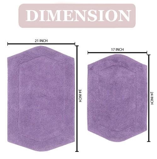 100% Cotton Tufted Non-Slip Bath Rug 2 Piece Set E34493