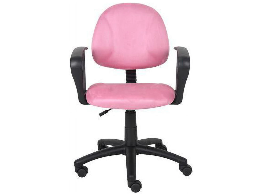Pink Microfiber Chair with Loop Arms G9972