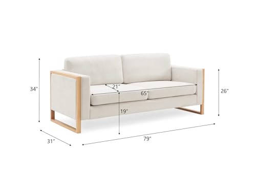 Taupe Beige Upholstered 3-Seater Sofa E740