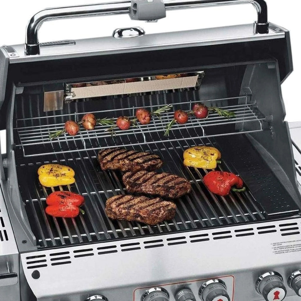 Black Natural Gas Grill with Rotisserie E646