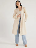 Women's Faux Leather Trench Coat V386