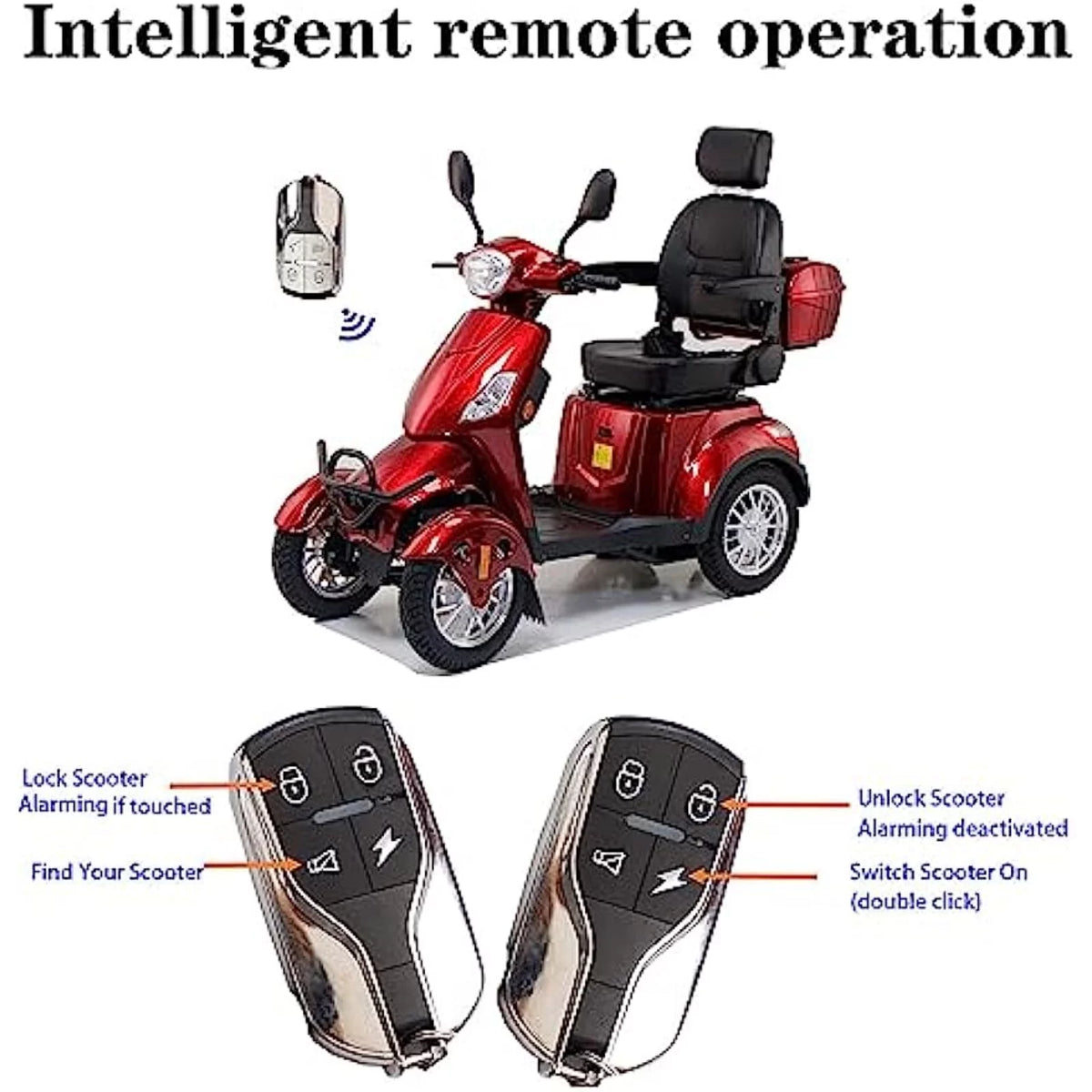 Heavy Duty 4-Wheel 3 Speed Mobility Scooter U2756