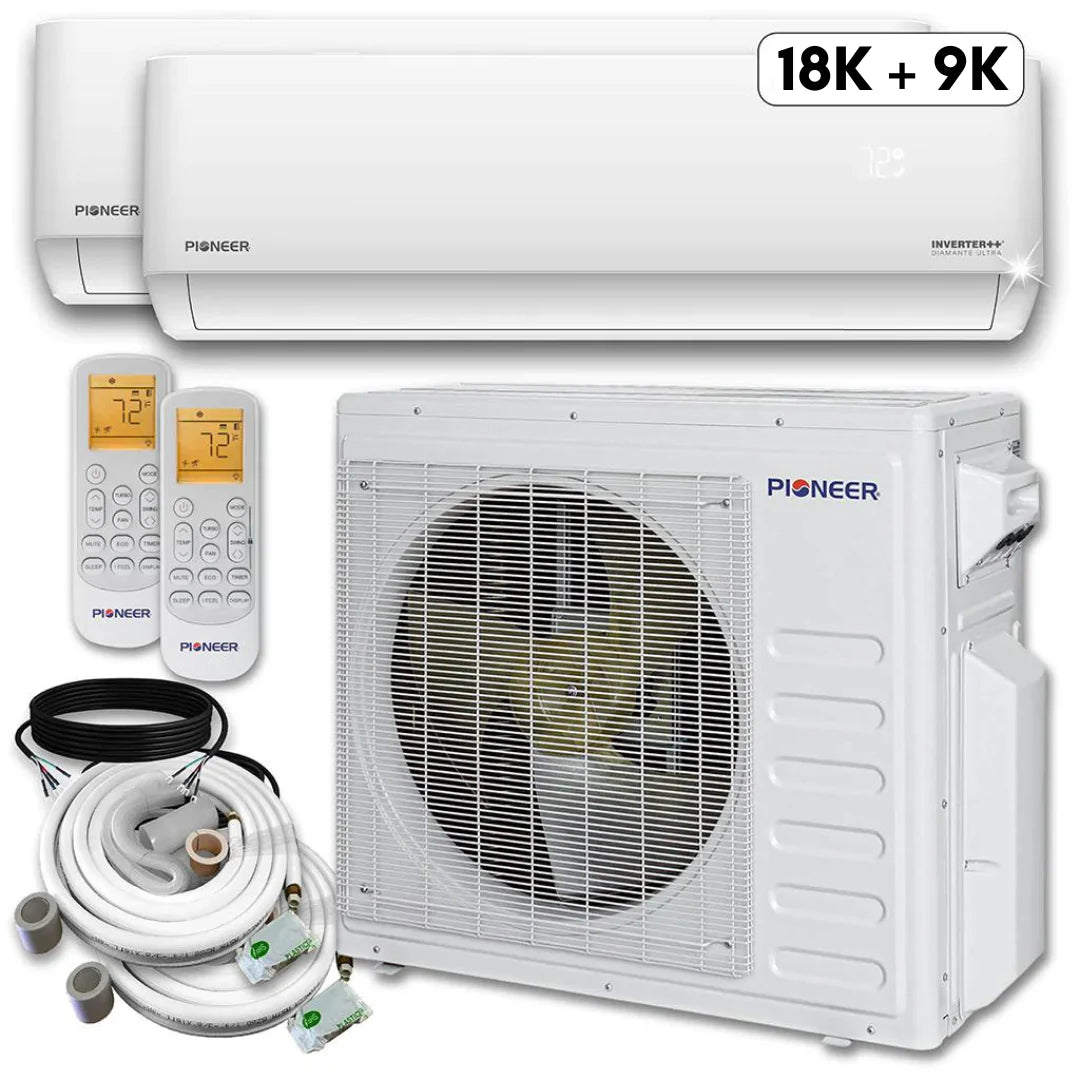 27,000 BTU 2 Zone Ductless Air Conditioner and Heat Pump N685584