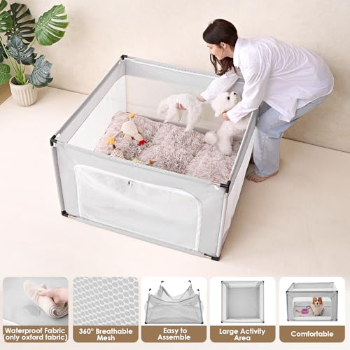 42x42x26 Inches Dog Playpen with Door V874