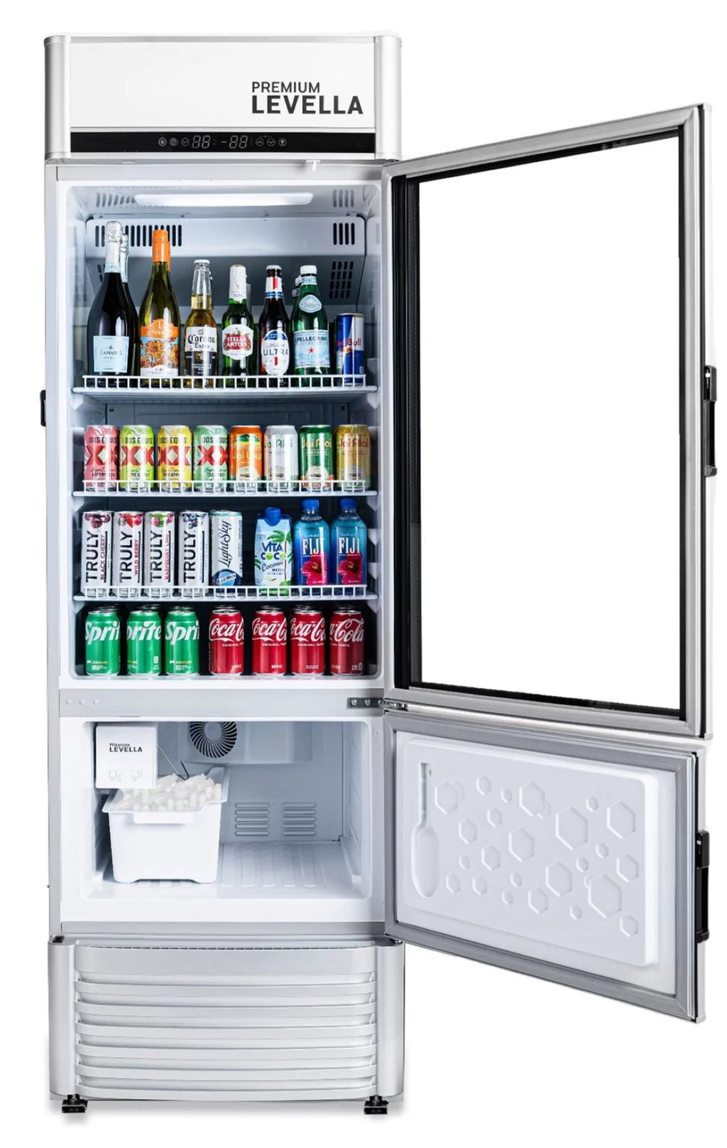 9.0 cu. ft Single Door Commercial Refrigerator Beverage Cooler in Silver W8809