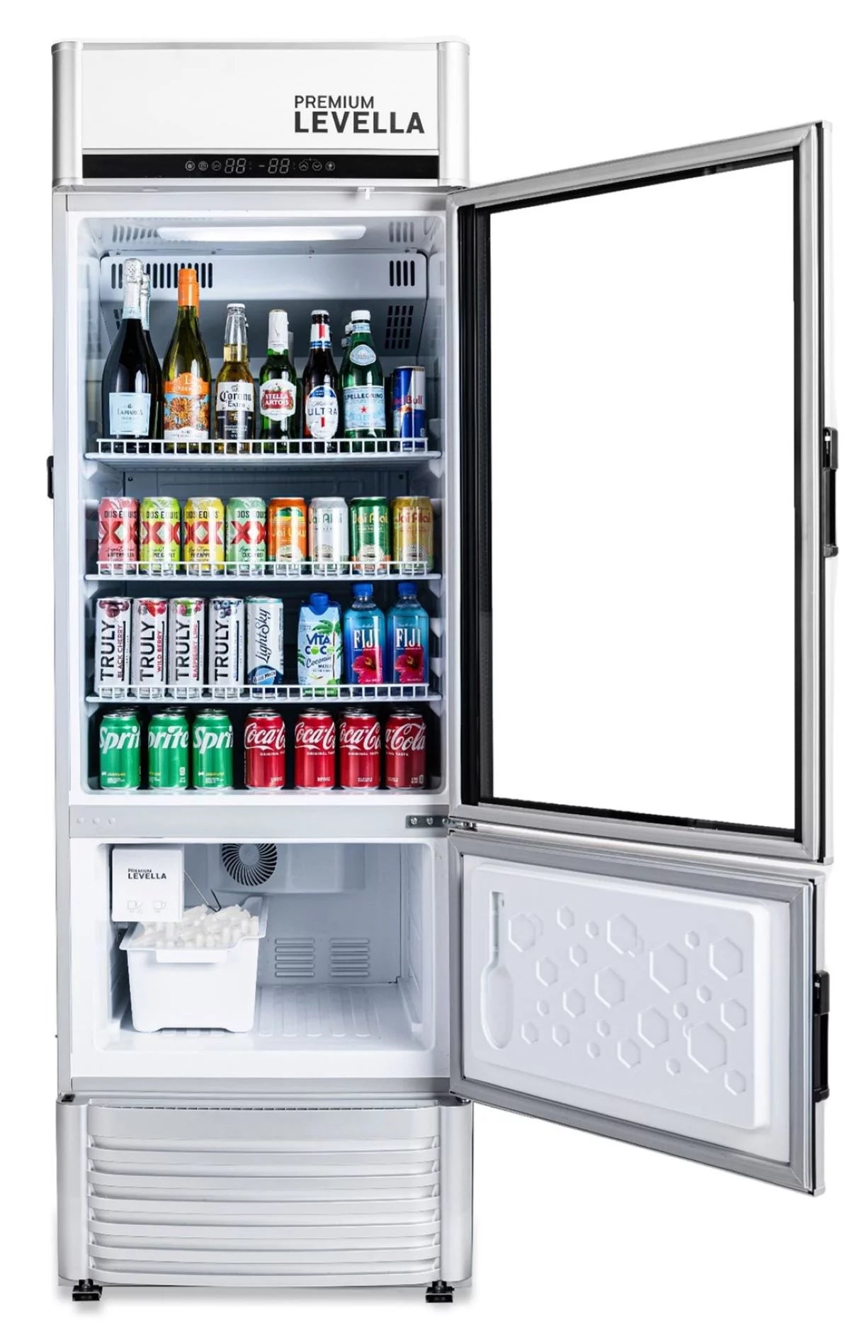 9.0 cu. ft Single Door Commercial Refrigerator Beverage Cooler in Silver W8809