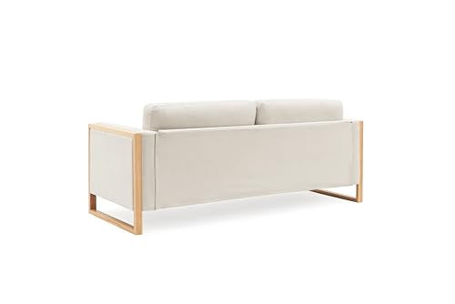 Taupe Beige Upholstered 3-Seater Sofa E740